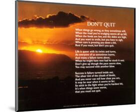 Don't Quit-null-Mounted Print