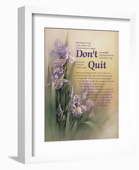 Don't Quit-unknown Chiu-Framed Art Print