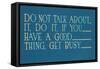 Don't Talk About it, Do It-null-Framed Stretched Canvas