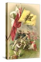 Don't Tread on Me Flag, Battle Scene-null-Stretched Canvas