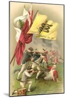 Don't Tread on Me Flag, Battle Scene-null-Mounted Art Print