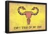 Don't Tread On My Body - Uterus Banner-null-Framed Poster