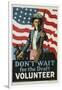 Don't Wait for the Draft, Volunteer Recruitment Poster-null-Framed Giclee Print