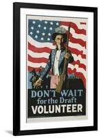 Don't Wait for the Draft, Volunteer Recruitment Poster-null-Framed Giclee Print