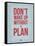 Don't Wake Up Without a Plan 2-NaxArt-Framed Stretched Canvas