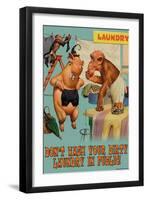 Don't Wash Your Dirty Laundry in Public-null-Framed Art Print