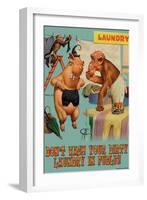 Don't Wash Your Dirty Laundry in Public-null-Framed Art Print