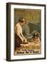 "Don't Waste Bread", WWI Poster, 1917-English School-Framed Giclee Print