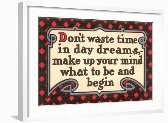 Don't Waste Tim in Daydreams-null-Framed Art Print