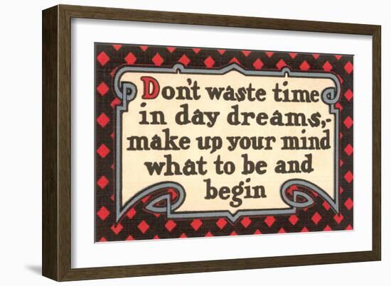 Don't Waste Tim in Daydreams-null-Framed Art Print