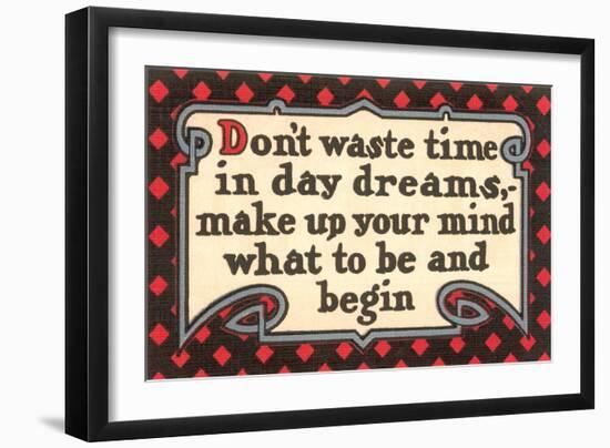 Don't Waste Tim in Daydreams-null-Framed Art Print