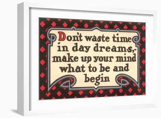 Don't Waste Tim in Daydreams-null-Framed Art Print