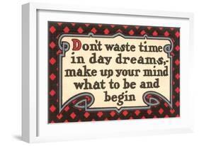 Don't Waste Tim in Daydreams-null-Framed Art Print