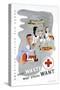 Don't Waste What Others Want: American Junior Red Cross-Dagmar Wilson-Stretched Canvas