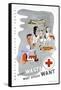 Don't Waste What Others Want: American Junior Red Cross-Dagmar Wilson-Framed Stretched Canvas