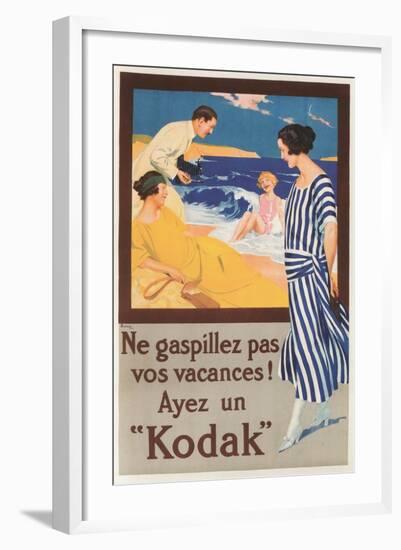 Don't Waste Your Vacation, Kodak-null-Framed Art Print