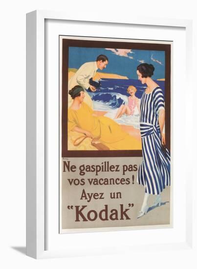 Don't Waste Your Vacation, Kodak-null-Framed Art Print