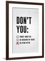 Don't You Go Dying On Me-null-Framed Poster