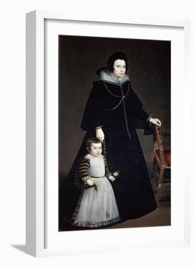 Dona Antonia Ifenarrietta and Her Son, 1631-Diego Velazquez-Framed Giclee Print