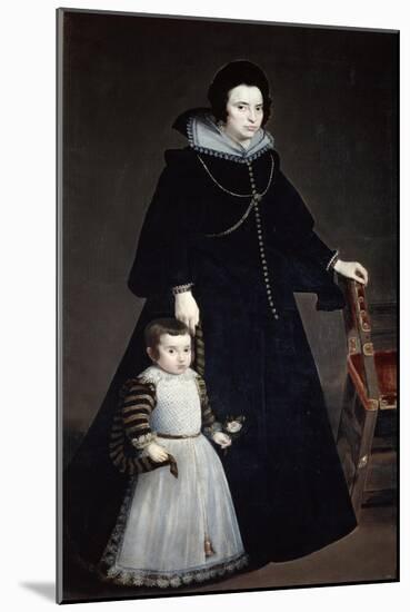 Dona Antonia Ifenarrietta and Her Son, 1631-Diego Velazquez-Mounted Giclee Print