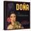 Dona Brand - Placentia, California - Citrus Crate Label-Lantern Press-Stretched Canvas
