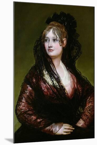 Dona Isabel De Porcel, Exh. 1805-Francisco de Goya-Mounted Premium Giclee Print
