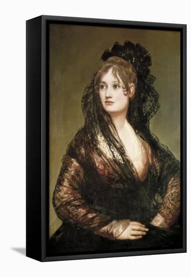 Doña Isabel De Porcel-Francisco de Goya-Framed Stretched Canvas