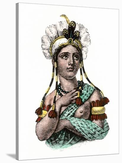 Dona Marina, Native Interpreter for Hernando Cortes in the Spanish Conquest of Aztec Mexico-null-Stretched Canvas