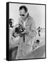 Donald Campbell at Bonneville Salt Flats, Utah, 1960-null-Framed Stretched Canvas