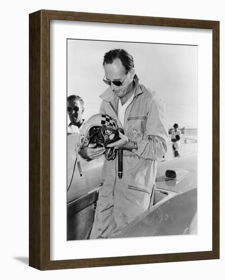 Donald Campbell at Bonneville Salt Flats, Utah, 1960-null-Framed Photographic Print