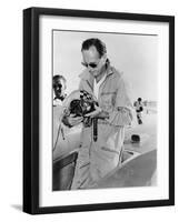 Donald Campbell at Bonneville Salt Flats, Utah, 1960-null-Framed Photographic Print