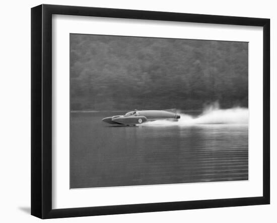 Donald Campbell in Bluebird K7, Coniston Water, Cumbria, 1958-null-Framed Photographic Print