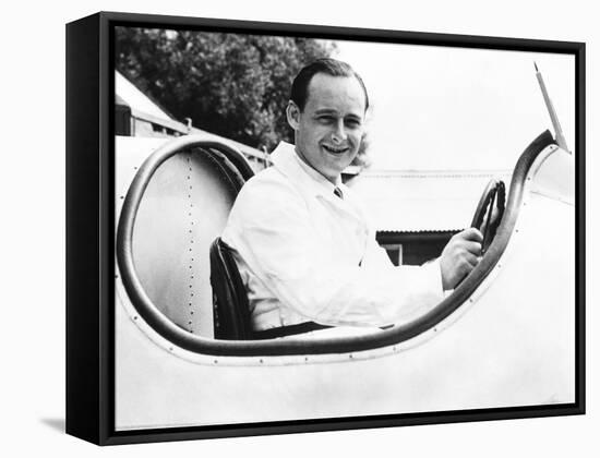 Donald Campbell, Son of Racing Great Sir Malcolm Campbell, in His Father's Speedboat, Blue Bird-null-Framed Stretched Canvas