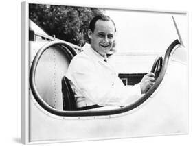 Donald Campbell, Son of Racing Great Sir Malcolm Campbell, in His Father's Speedboat, Blue Bird-null-Framed Photo