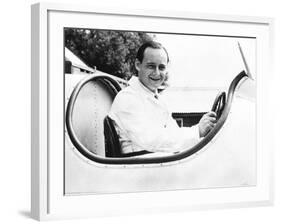 Donald Campbell, Son of Racing Great Sir Malcolm Campbell, in His Father's Speedboat, Blue Bird-null-Framed Photo