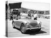 Donald Healey with an Austin Healey at a Motor Race-null-Stretched Canvas