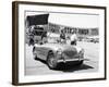 Donald Healey with an Austin Healey at a Motor Race-null-Framed Photographic Print