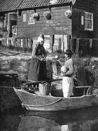 Greengrocer Bringing Goods by Boat, Marken, Holland, 1936