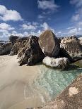 Two Empty Beach Chairs on Sandy Beach on the Island of Jost Van Dyck in the British Virgin Islands-Donald Nausbaum-Photographic Print