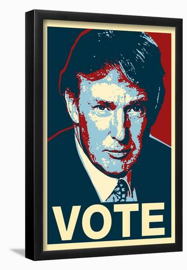Donald Trump Vote Art Poster Print-null-Framed Poster