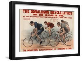 Donaldson Bicycle Lithos for 1896 Season-null-Framed Giclee Print