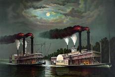 Race of the Steamers Robert. E. Lee and Natchez on the Mississippi-Donaldson-Art Print