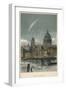 Donati's Comet of 1858 Viewed over St Paul's Cathedral, London, 1884-null-Framed Giclee Print