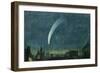 Donati's Comet over Balliol College (W/C with Scratching Out on Paper)-William of Oxford-Framed Giclee Print