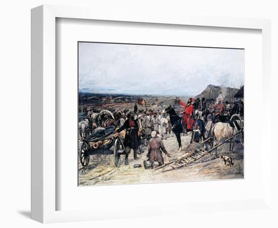 Donation of Guns to Pugachev-Mikhail Ivanovich Avilov-Framed Giclee Print