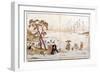 Donations from the Low Tide, 1790: the Search for Shells for the Game of the Kai Awase. Artwork by-Kitagawa Utamaro-Framed Giclee Print