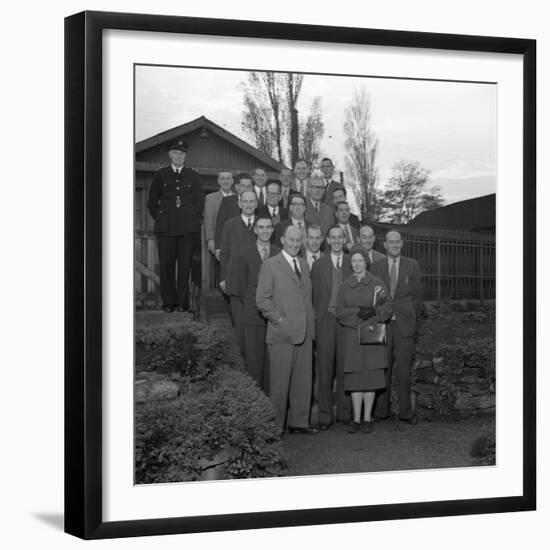 Doncaster Safety Committee Visits an Explosives Factory, Denaby Main, South Yorkshire, 1959-Michael Walters-Framed Premium Photographic Print