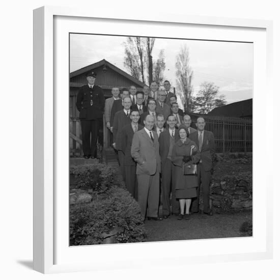 Doncaster Safety Committee Visits an Explosives Factory, Denaby Main, South Yorkshire, 1959-Michael Walters-Framed Premium Photographic Print