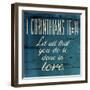 Done In Love Clean-Jace Grey-Framed Art Print