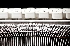 Type Bars And White Buttons Of Typewriter-donfiore-Stretched Canvas